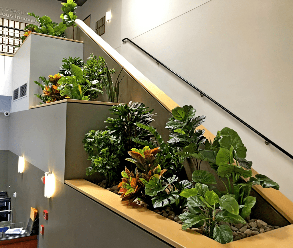 Business Decor with Faux Plants